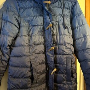 Ruff Hewn Navy Quilted Puffer Jacket with Toggle Closures